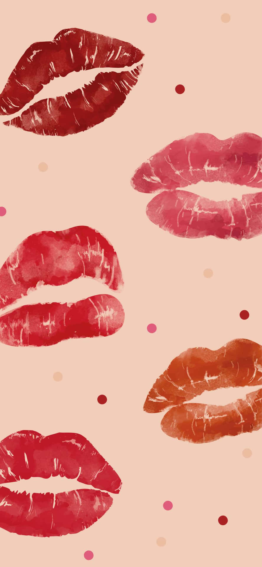 888x1920 Download Lovely Girl Lipstick Aesthetic Valentine's Day Wallpaper