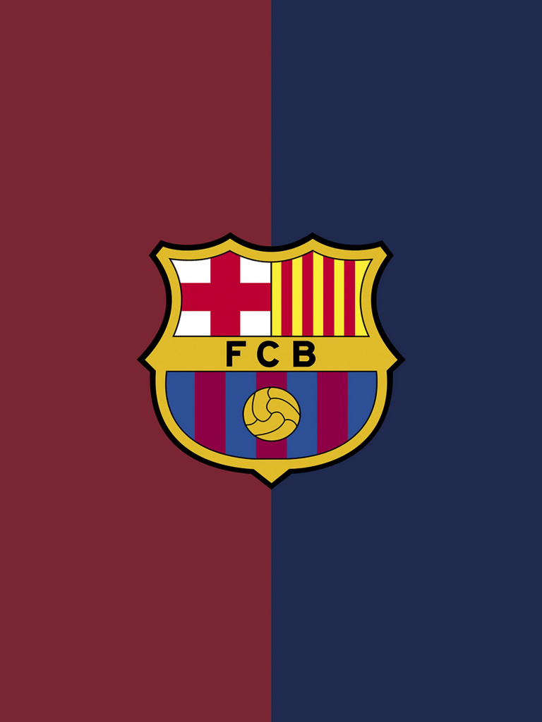 768x1024 FCB Wallpaper 4K, Minimalist, FC Barcelona