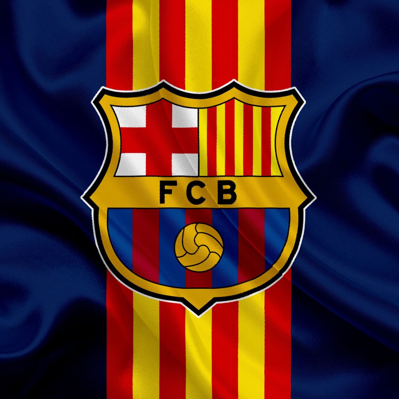 1280x1280 FCB Wallpaper 4K, Logo, FC Barcelona
