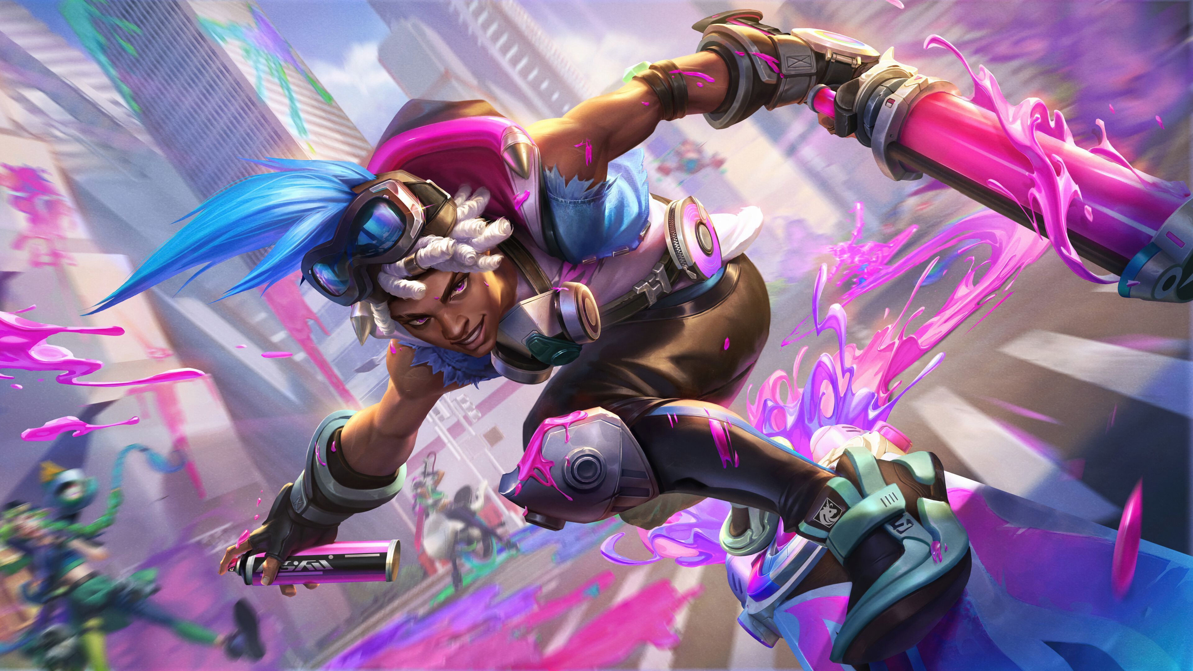 3840x2160 Ekko Chromacrash Skin LoL Wild Rift 4K