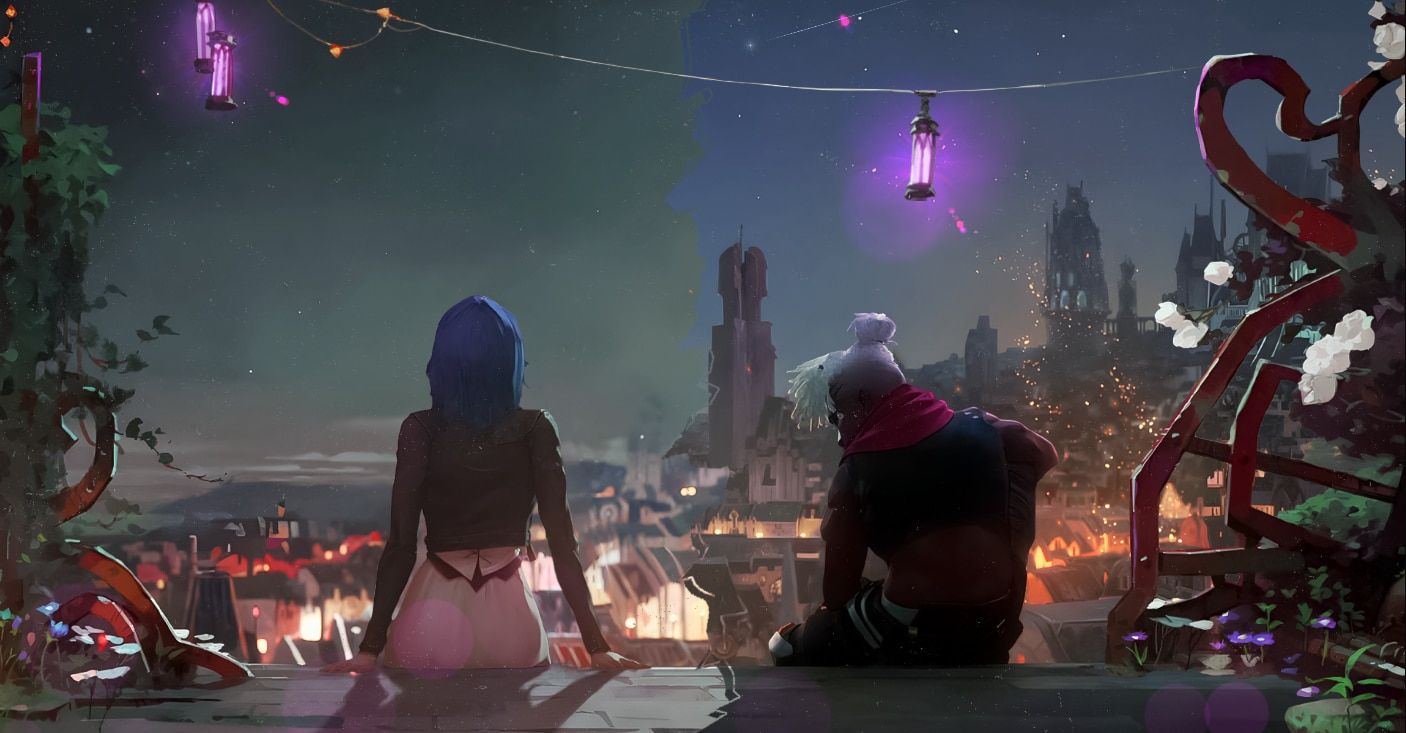 1406x733 Ekko and Powder Wallpaper Collection