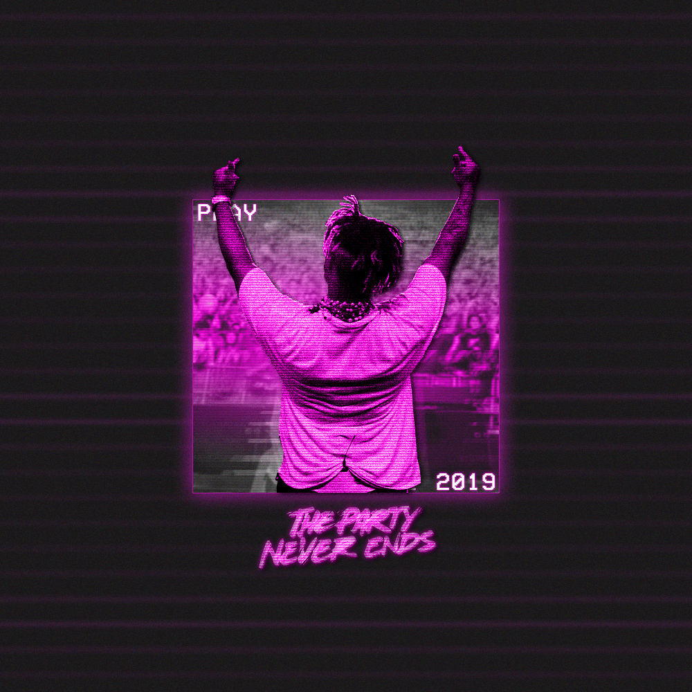 1000x1000 The Party Never Ends art I made. phone