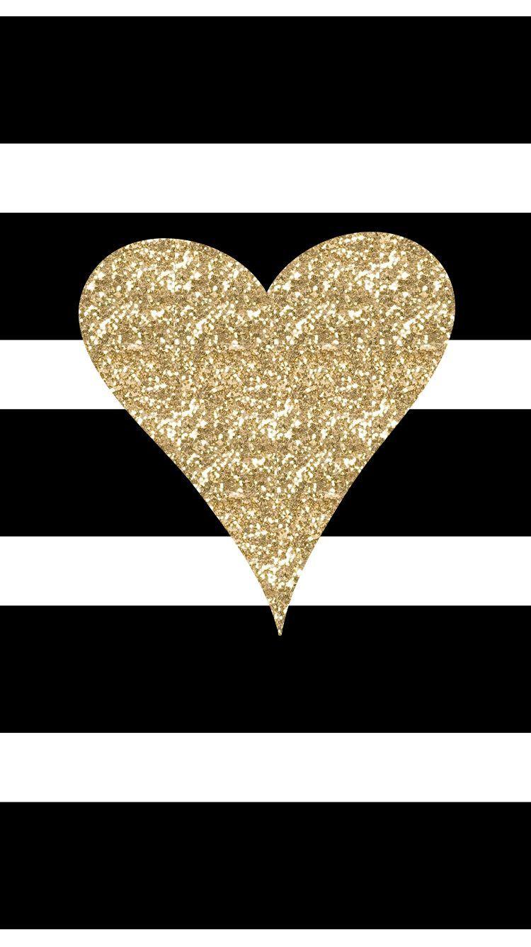 750x1336 Glitter Heart Wallpaper