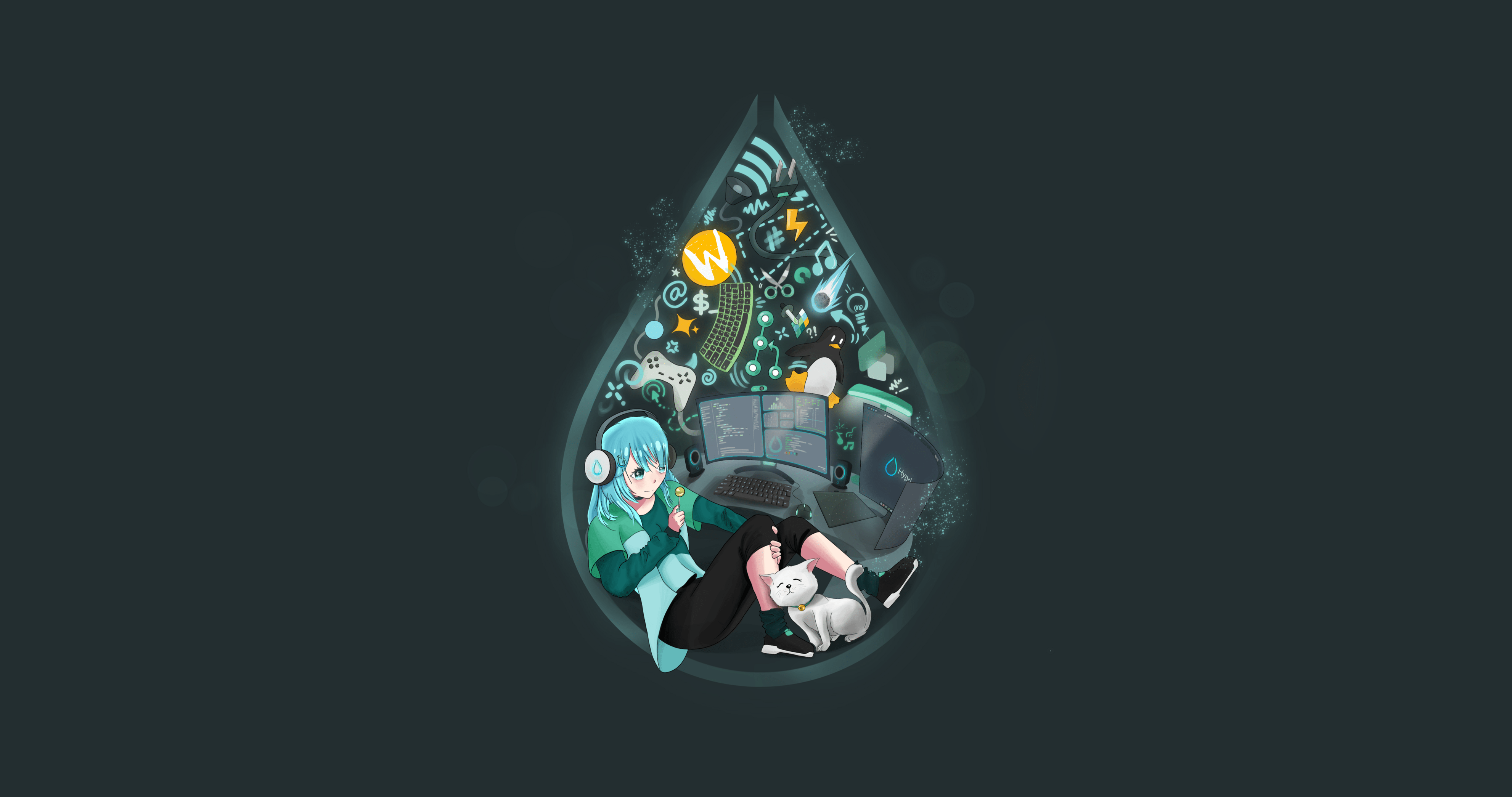 3965x2091 Srevin Saju: Look ma, I drew a #hyprland w