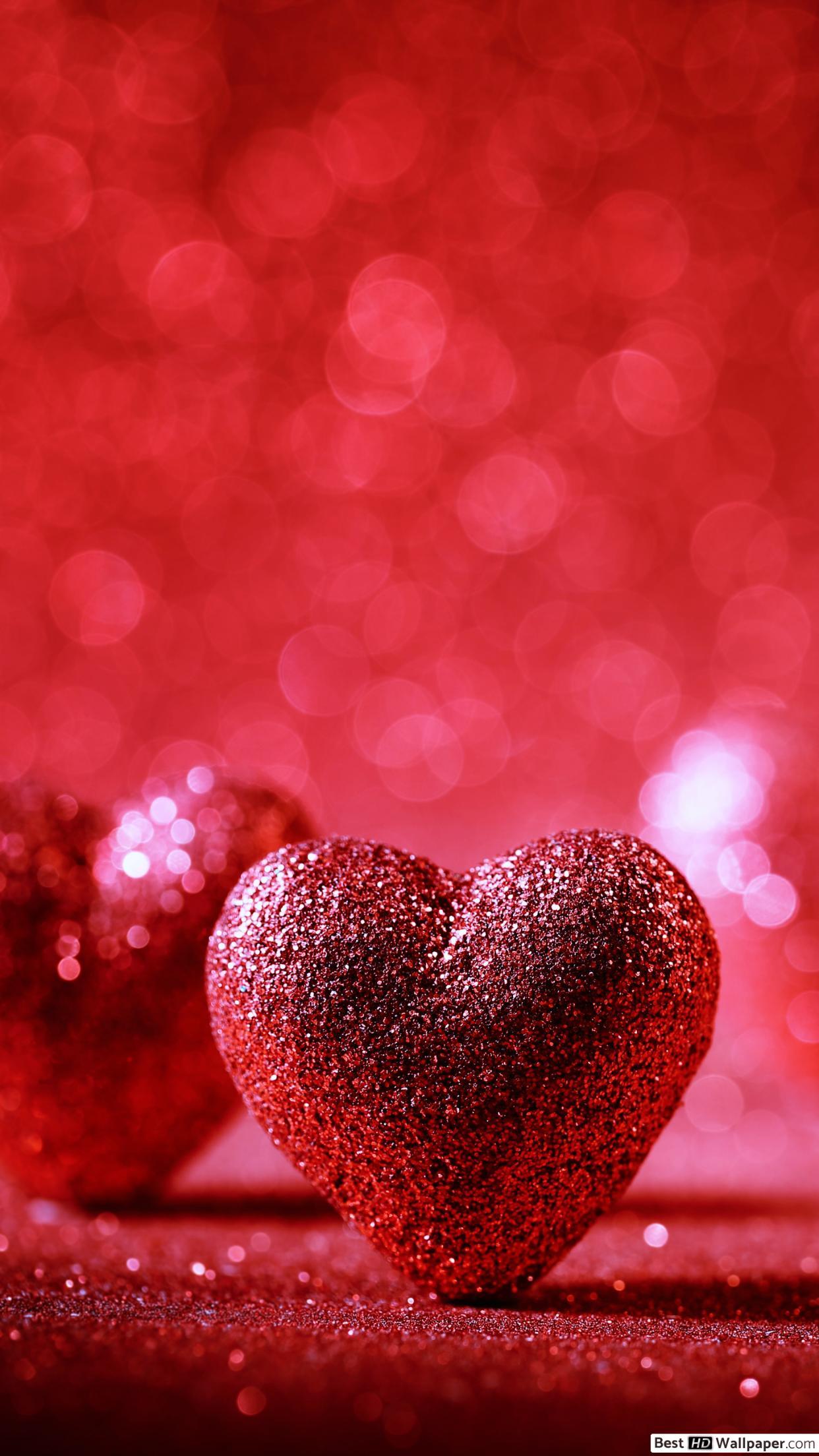 1242x2208 Valentine's day hearts HD wallpaper download