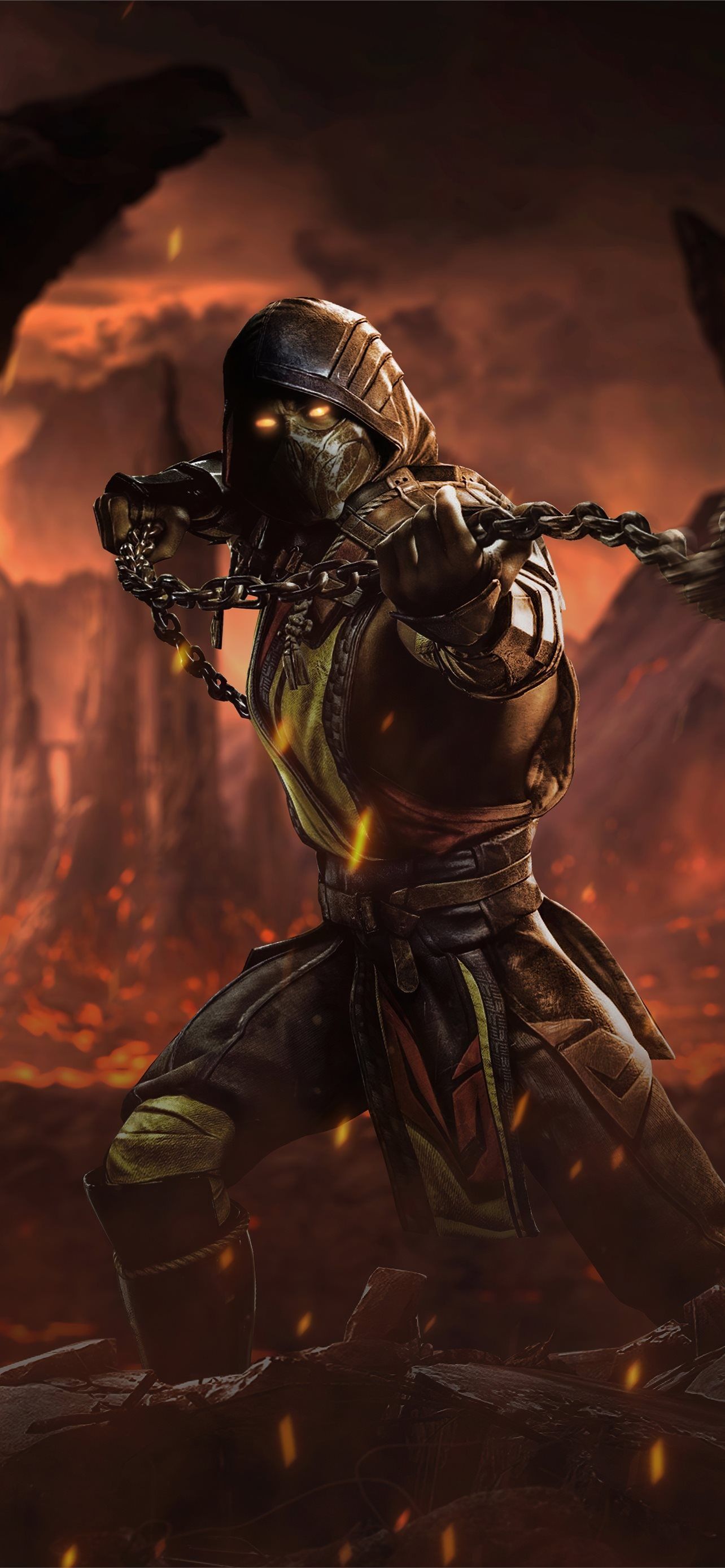 1284x2778 Scorpion (Mortal Kombat) Wallpaper