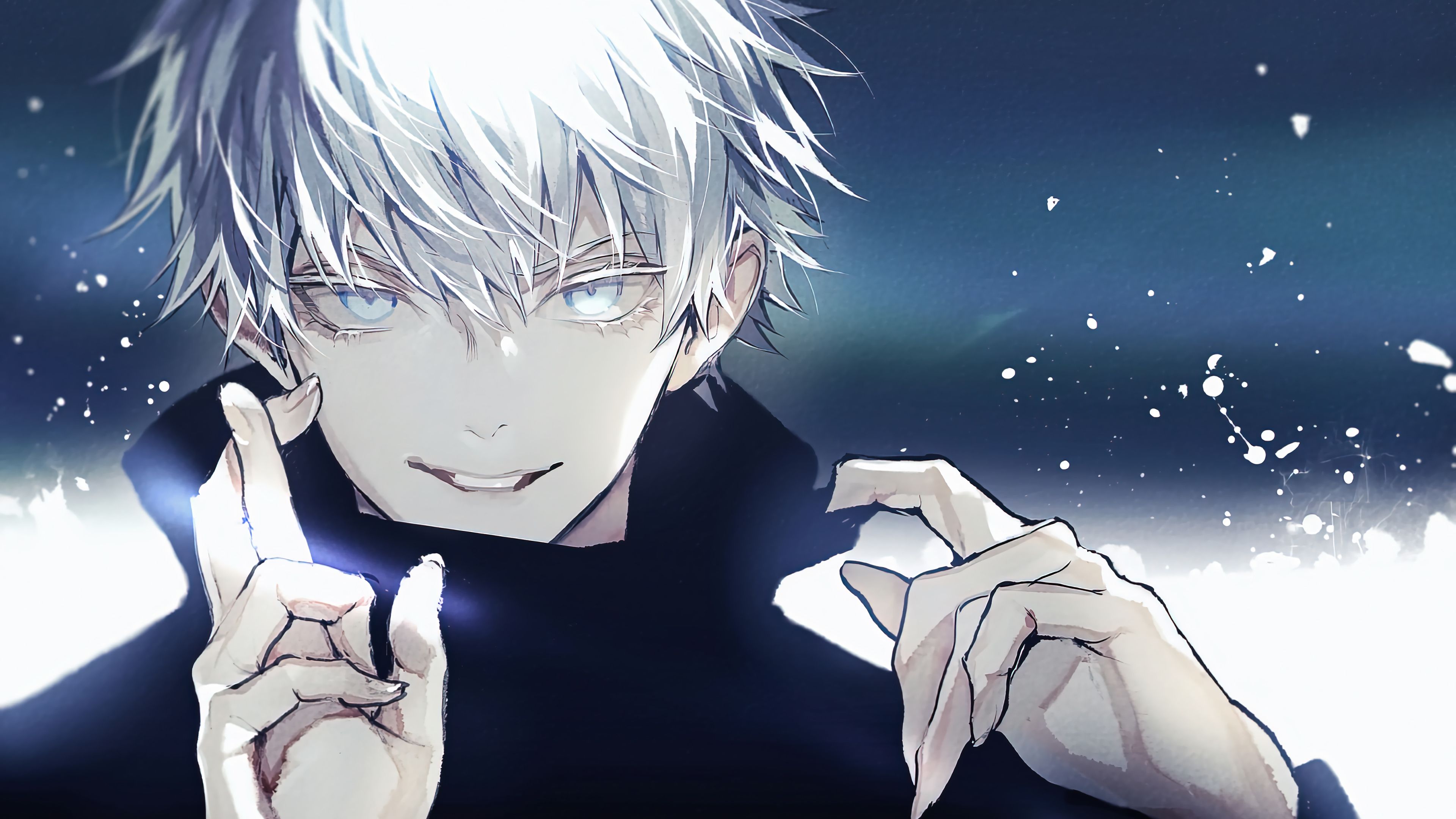 3840x2160 Download White Hair Satoru Gojo Anime