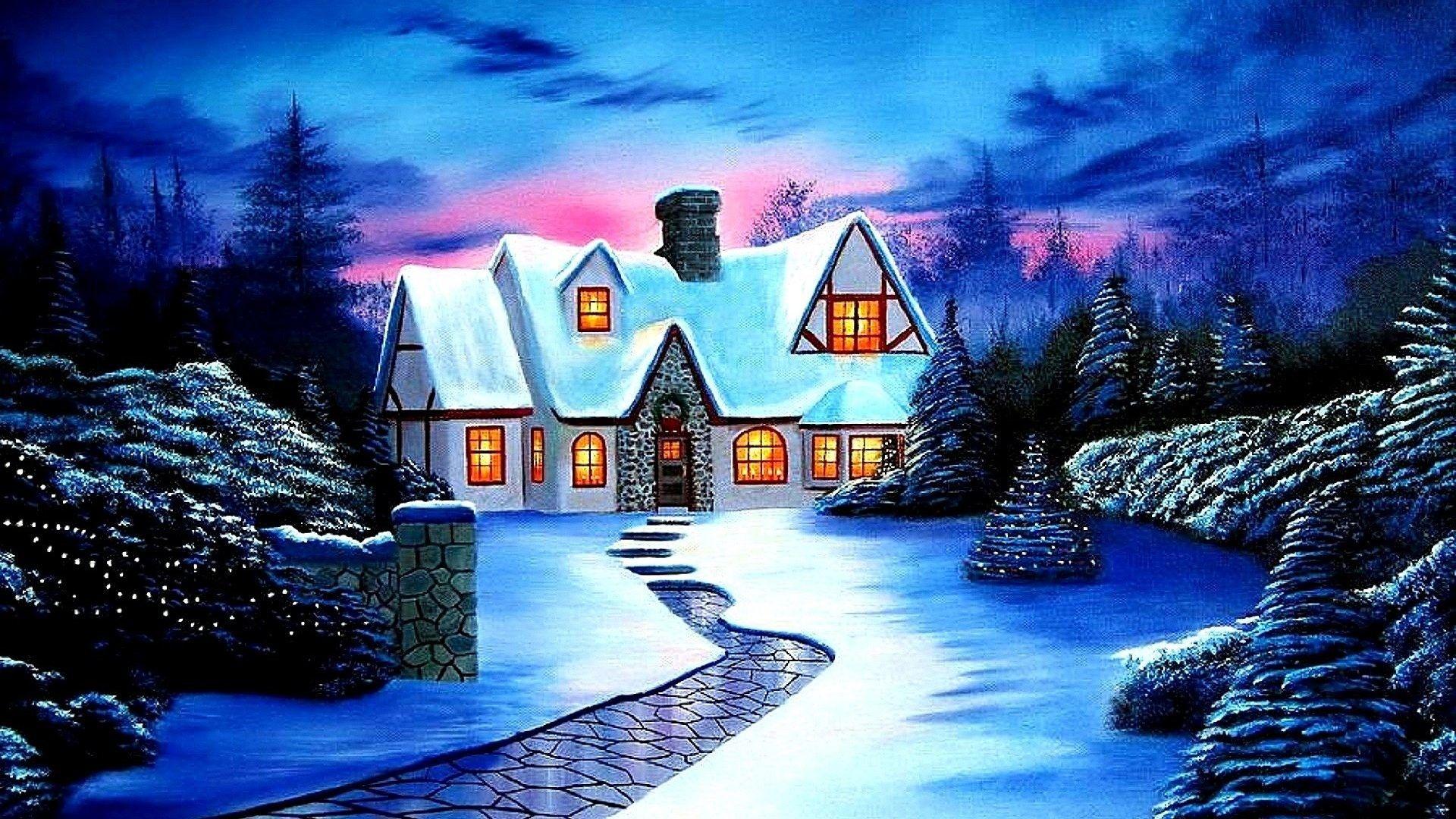 1920x1080 Cozy Winter Scenes Wallpaper