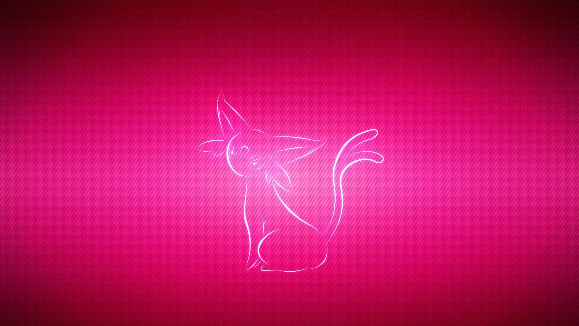 1920x1080 Download Wallpaper 1920x1080 espeon, pokemon, pink Full HD 1080p HD