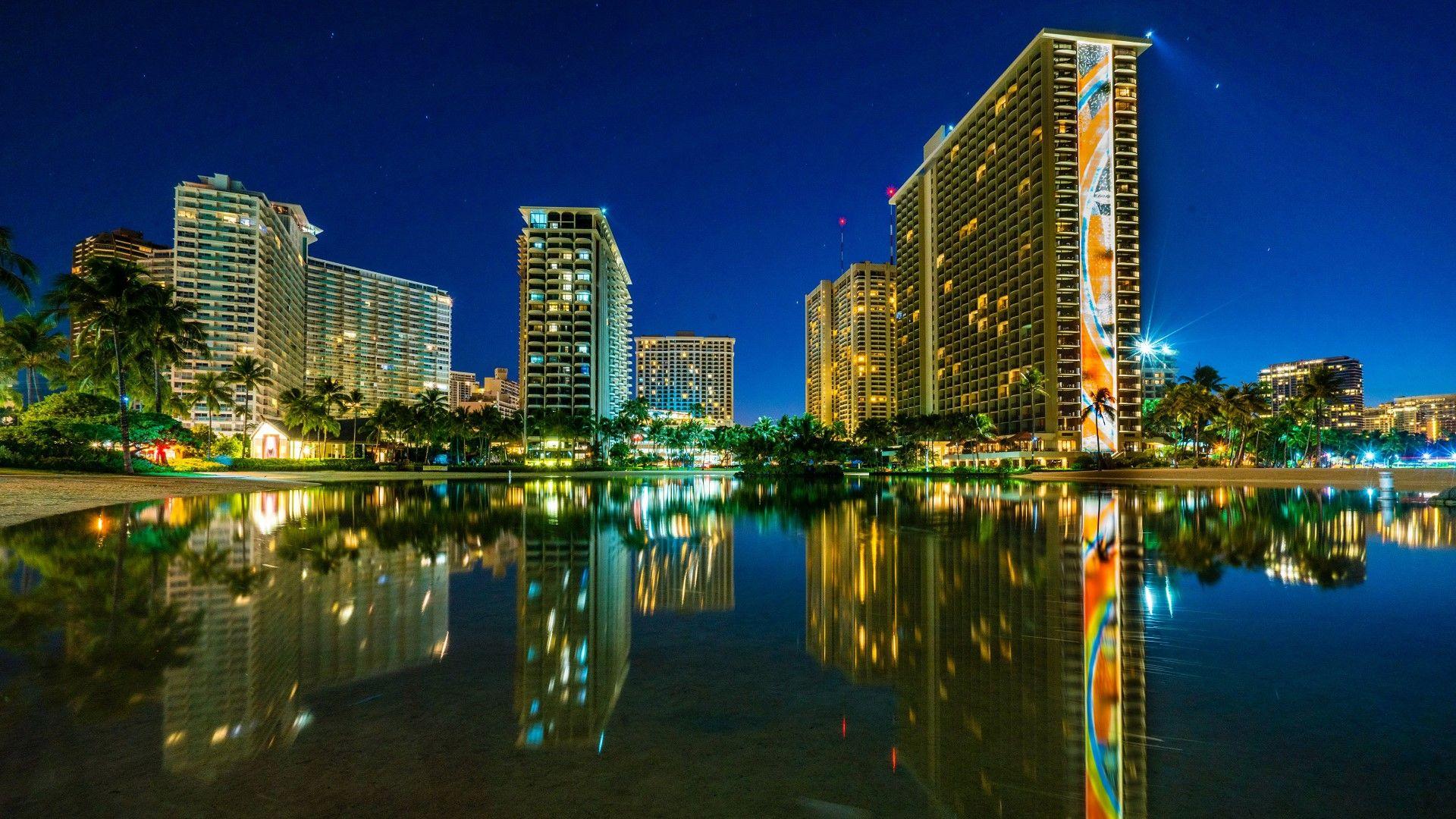 1920x1080 Honolulu Waikiki Wallpaper