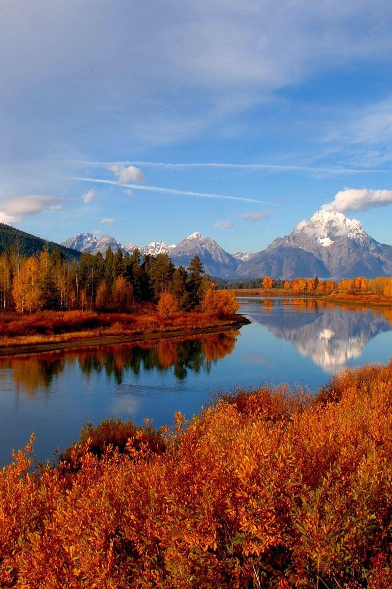 800x1200 Download wallpaper 800x1200 autumn, river, sky, nature