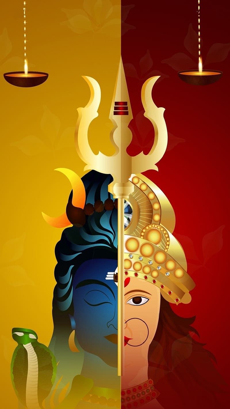 800x1422 Shiv Parvati Ji Ke, Shiva Parvati, art, lord, god, HD phone wallpaper