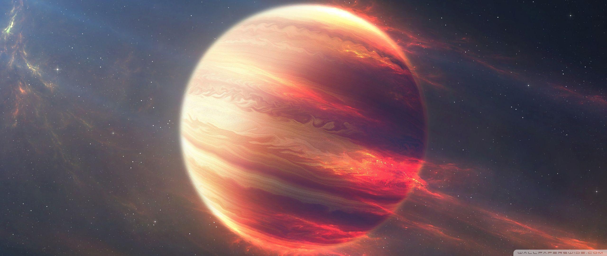 2560x1080 Space Fire Planet ❤ 4K HD Desktop Wallpaper for 4K Ultra HD