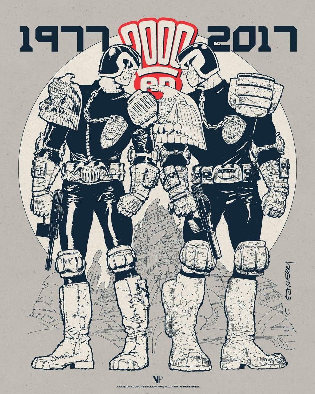1024x1280 Judge Dredd, Dredd, 2000 AD, Monochrome, Mirror, Lawgiver