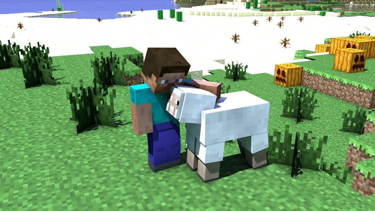 1244x700 Sheep Steve Minecraft cinema 4d tapeta