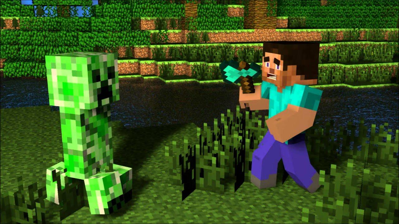 1280x720 WALLPAPER. Steve Vs Creeper