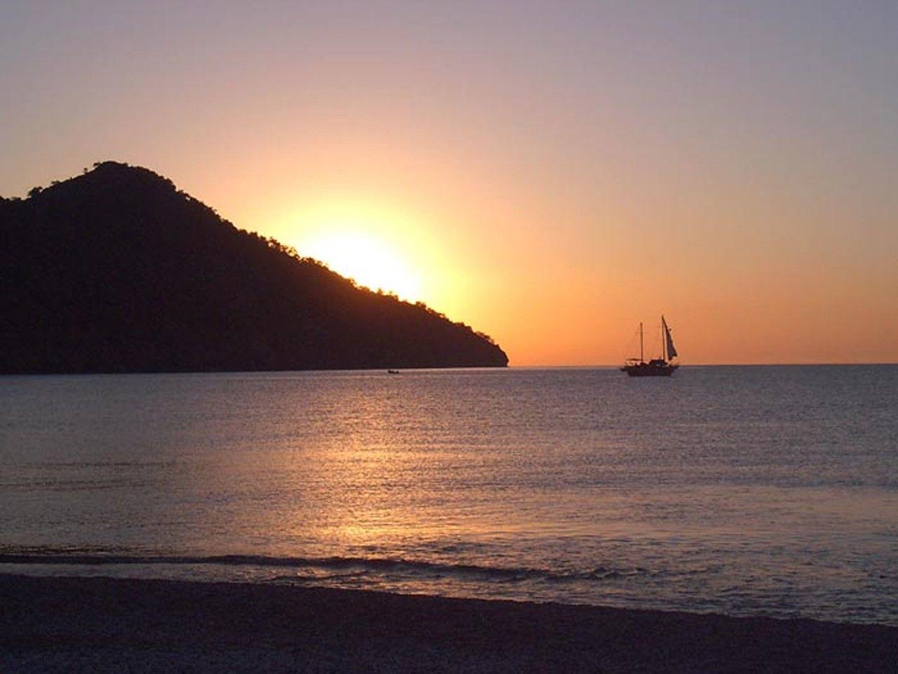 1280x960 Sunsets Oceans Green Sea Lakes Canyons Sunset Turkey Landscape