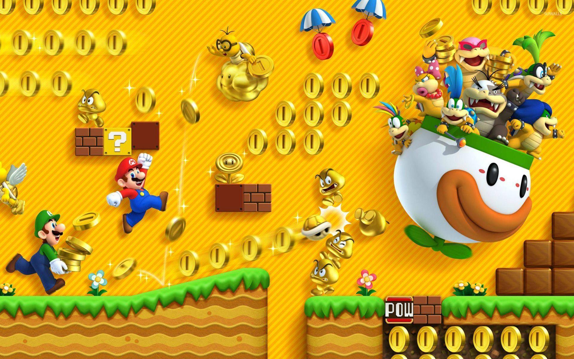 1920x1200 New super mario bros 2 wallpaper. Марио