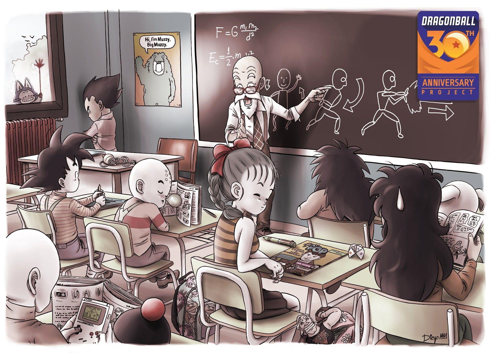 1693x1220 Dragonball 30th anniversary digital wallpaper, Dragon Ball
