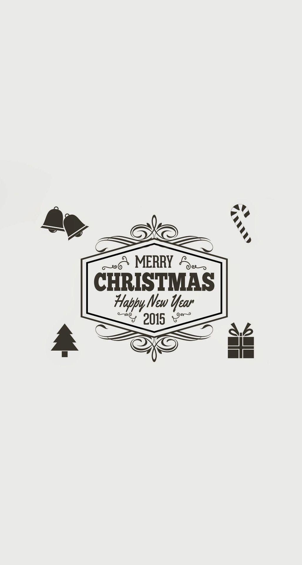 1028x1920 Minimal Vintage Merry Christmas Illustration iPhone 6 Plus