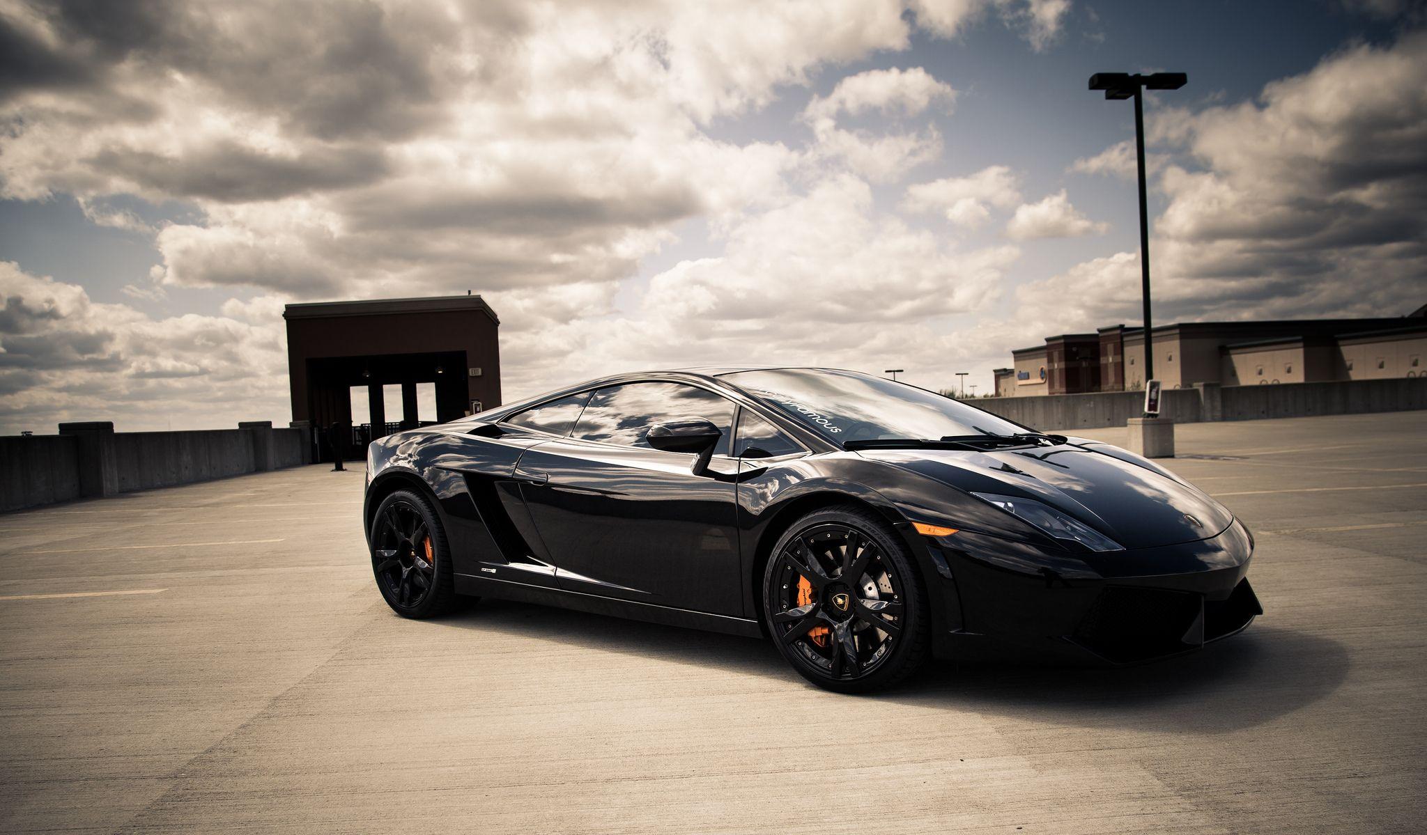 2048x1199 Wallpaper Area: Black Lamborghini Gallardo Wallpaper HD
