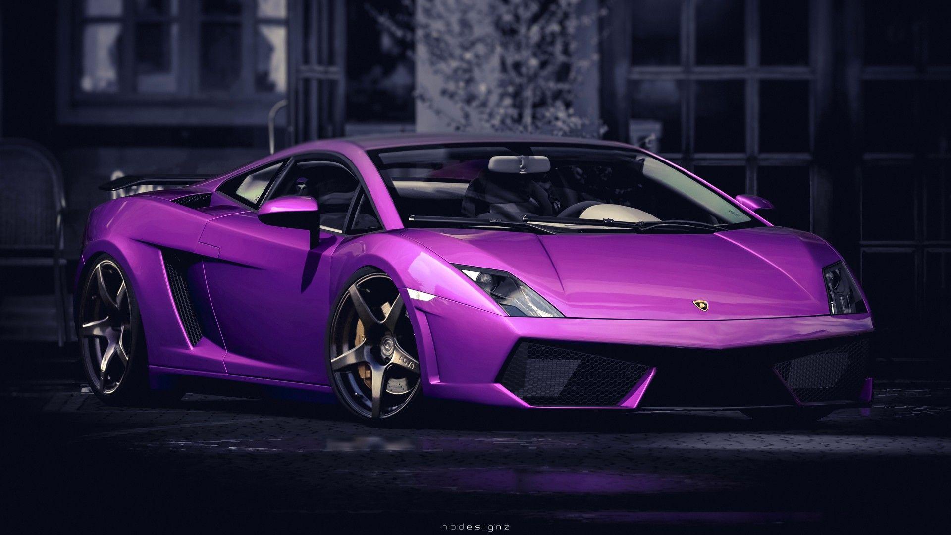 1920x1080 Purple Lamborghini Gallardo Wallpaper