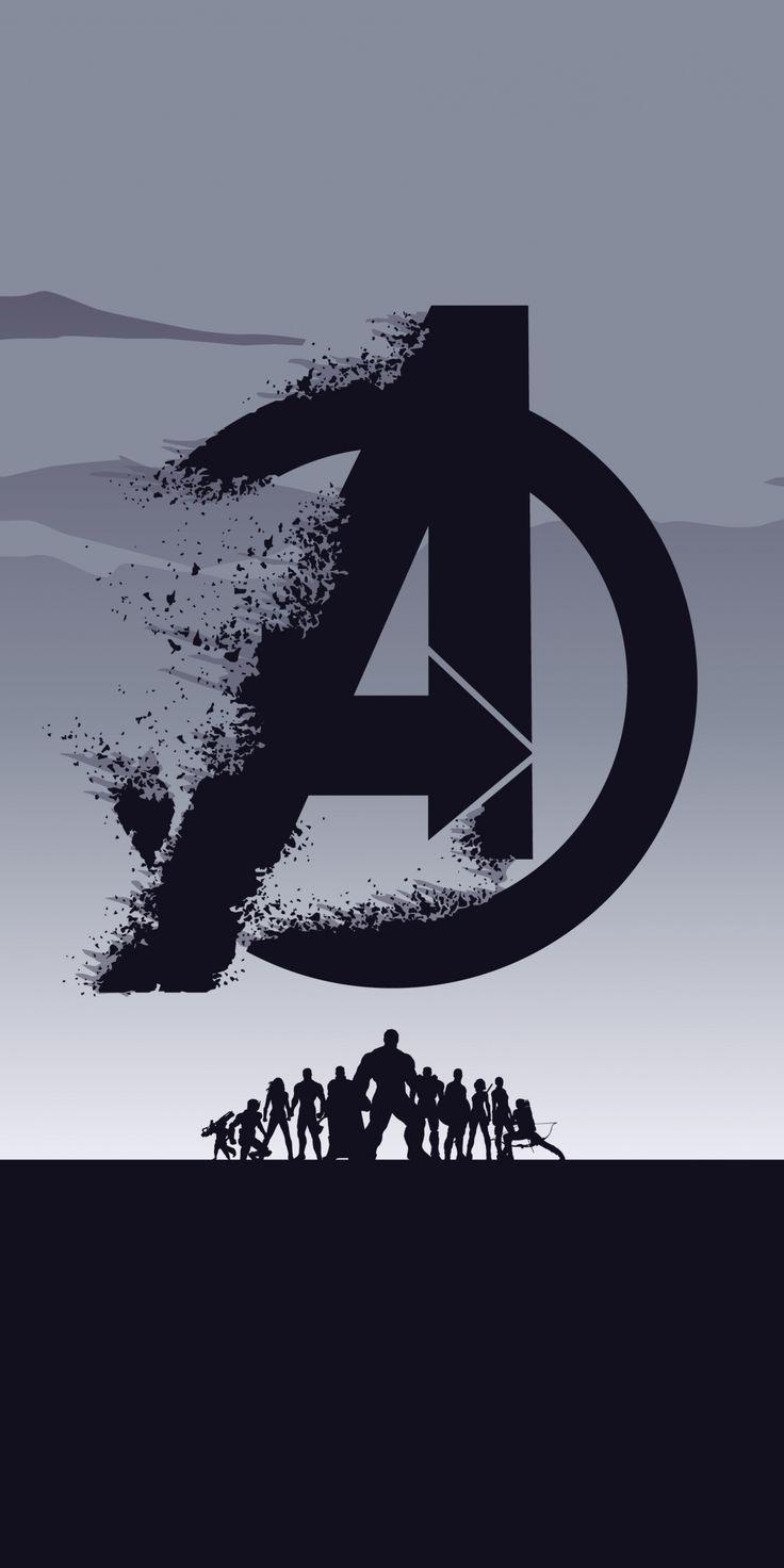 736x1472 movie, Avengers: Endgame, minimal, silhouette, art