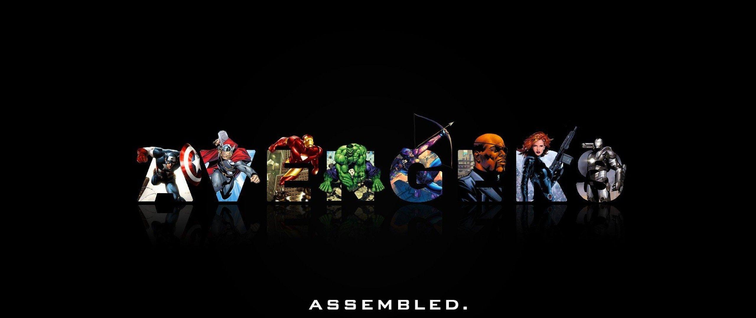 2560x1080 Minimalist Marvel Wallpaper