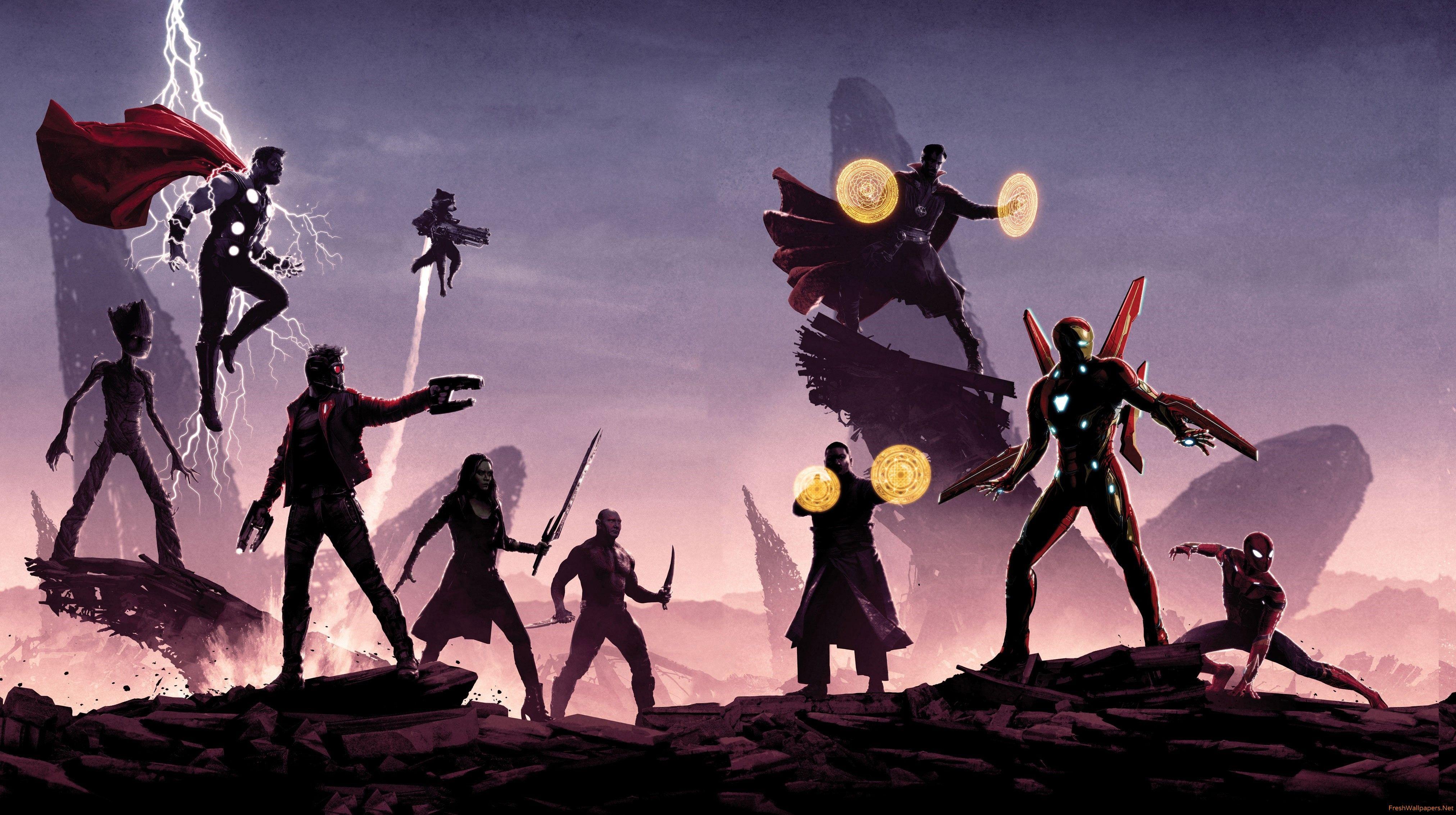 4048x2265 Avengers Infinity War Promotion Poster wallpaper