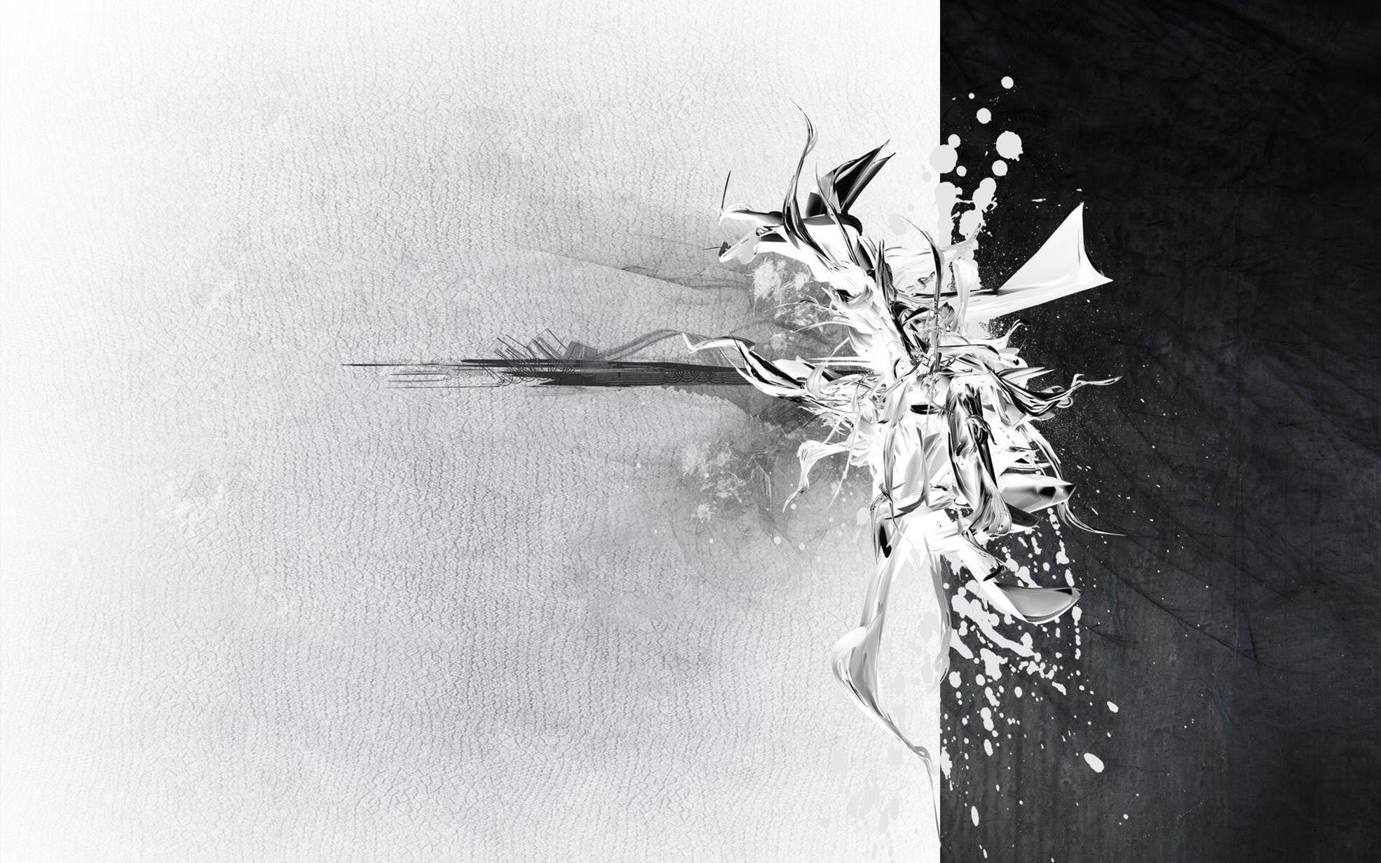 1970x1231 Black And White Abstract Wallpaper HD