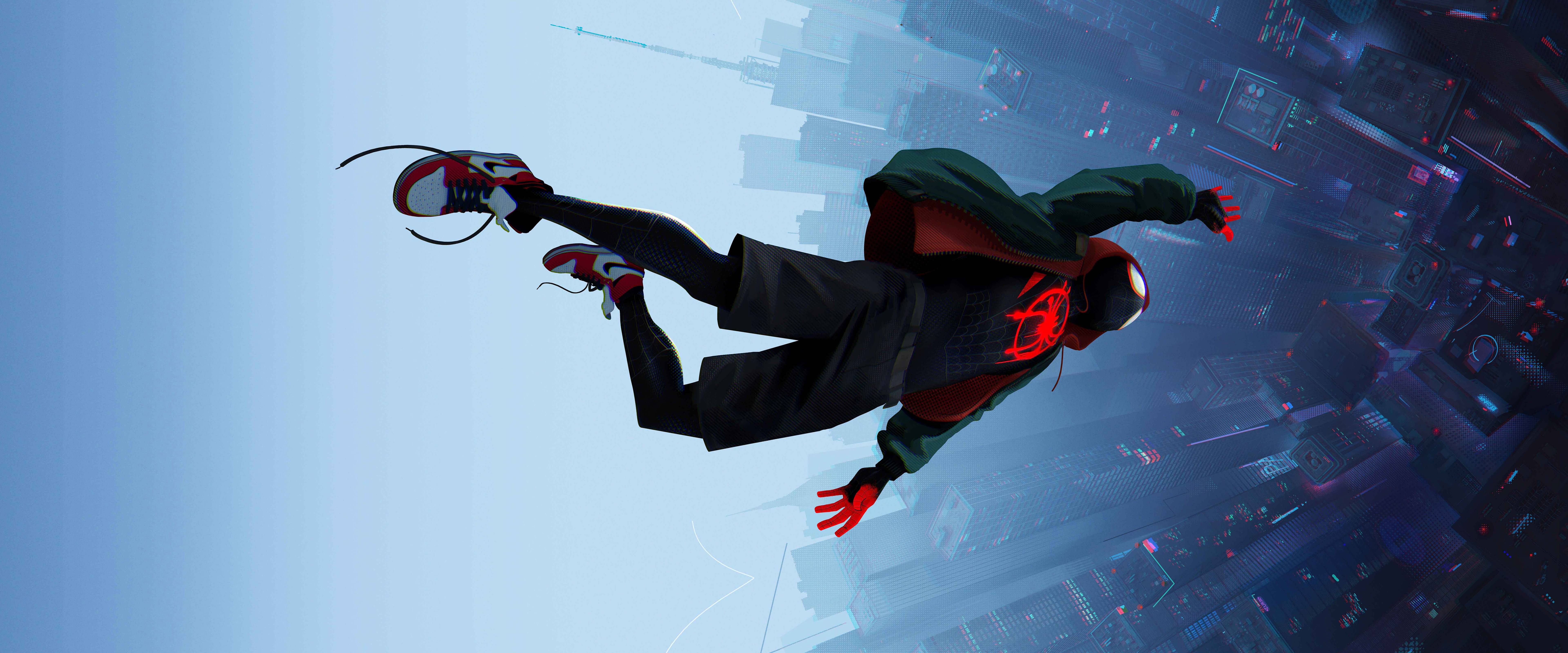 7680x3200 Three Into The Spiderverse Wallpaper size 3440x1440 and up