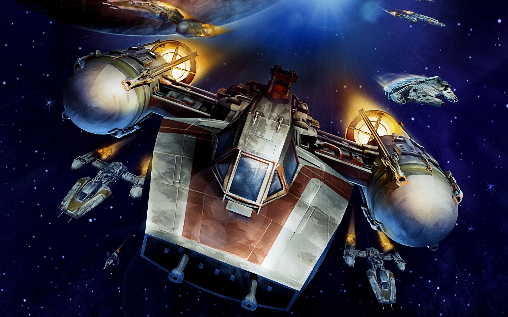 1920x1200 Wallpaper Star Wars, Space, Art