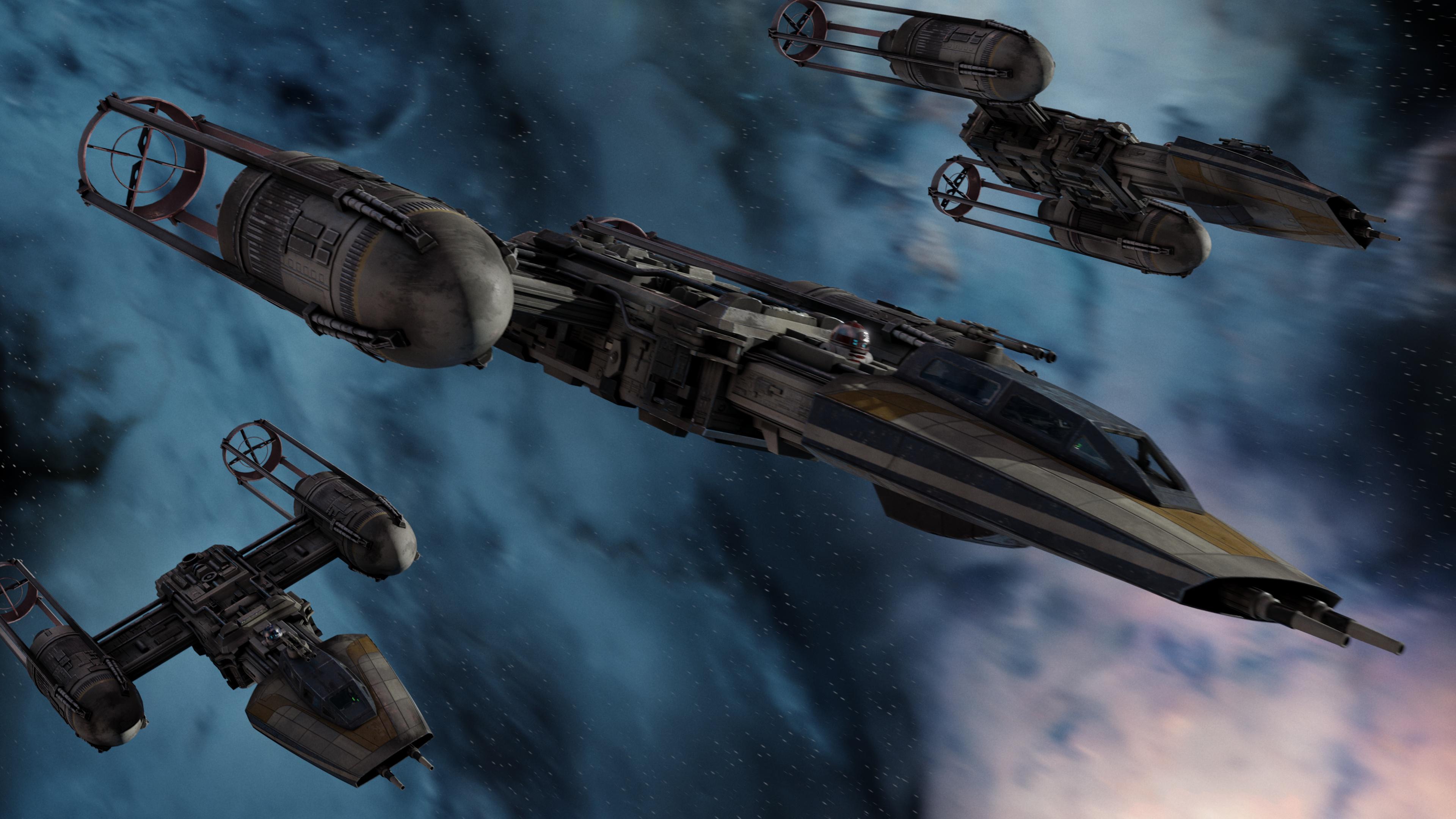3840x2160 Y Wing Attack Run 4k Rendered Fan Art
