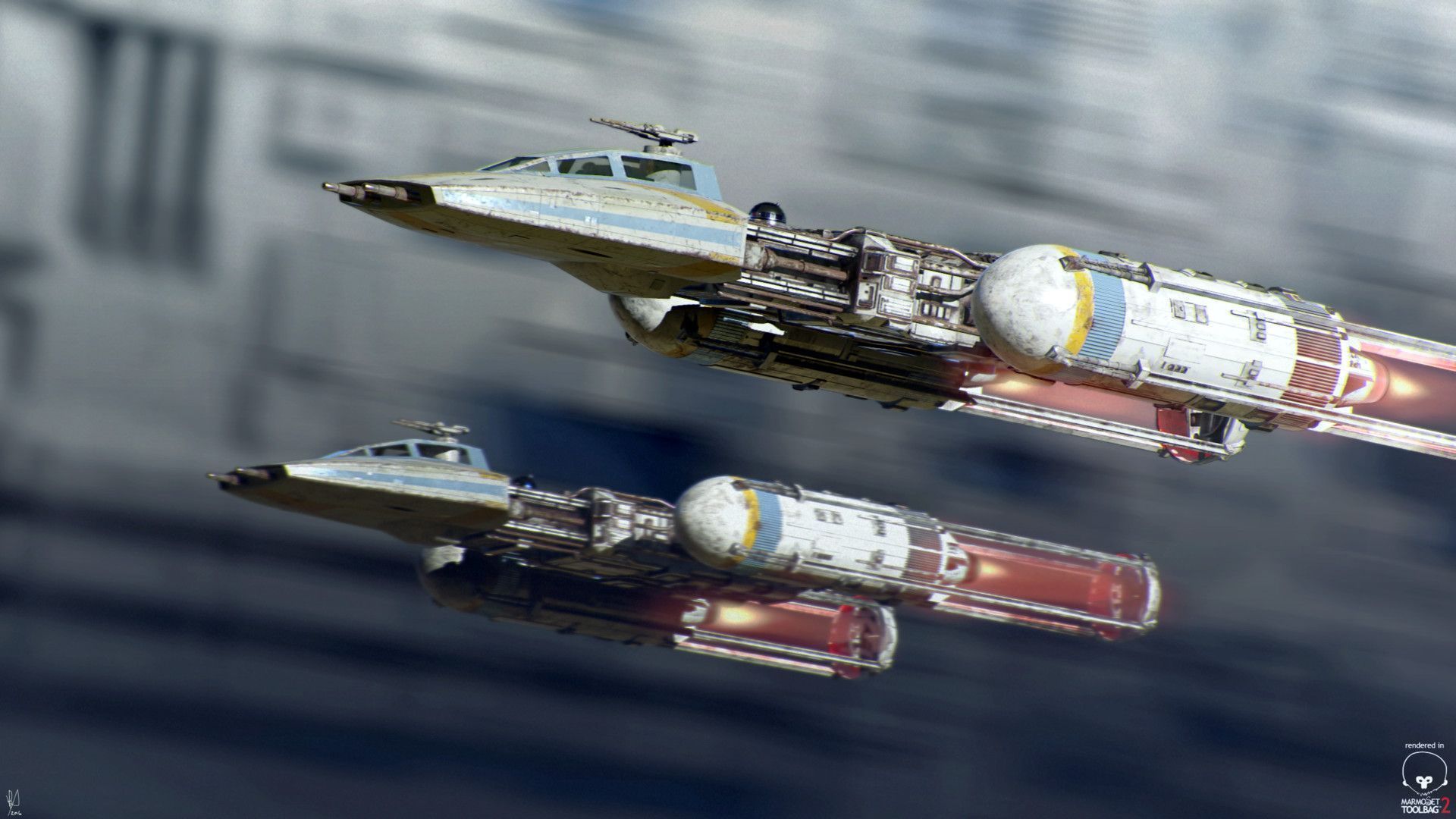1920x1080 Y Wing Starfighter Wallpaper