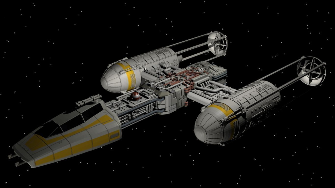1366x768 Y Wing Starfighter Wallpaper