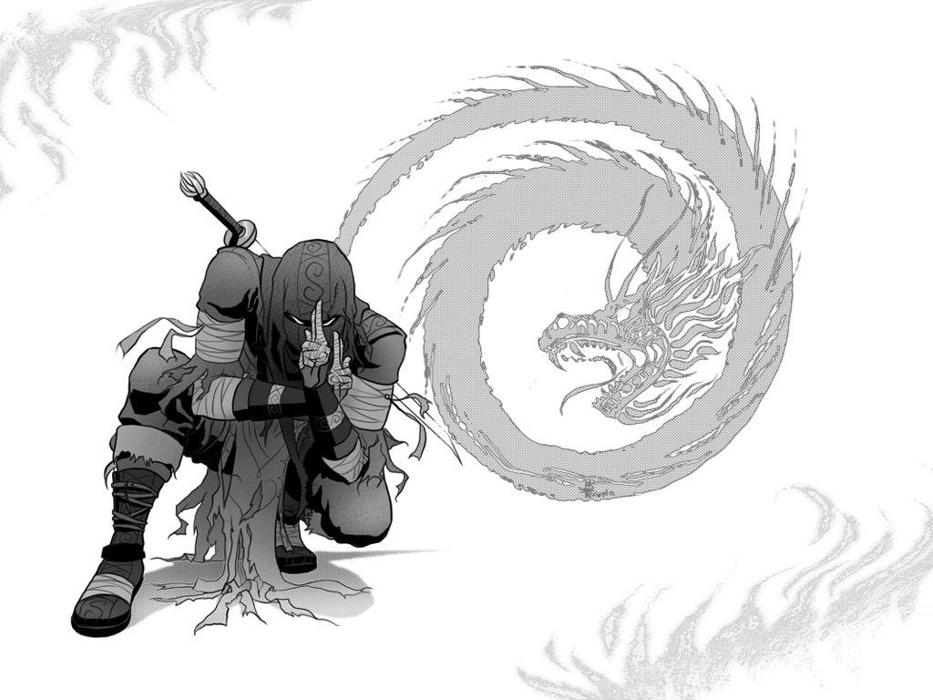 1024x768 Ninja- Golden Dragon