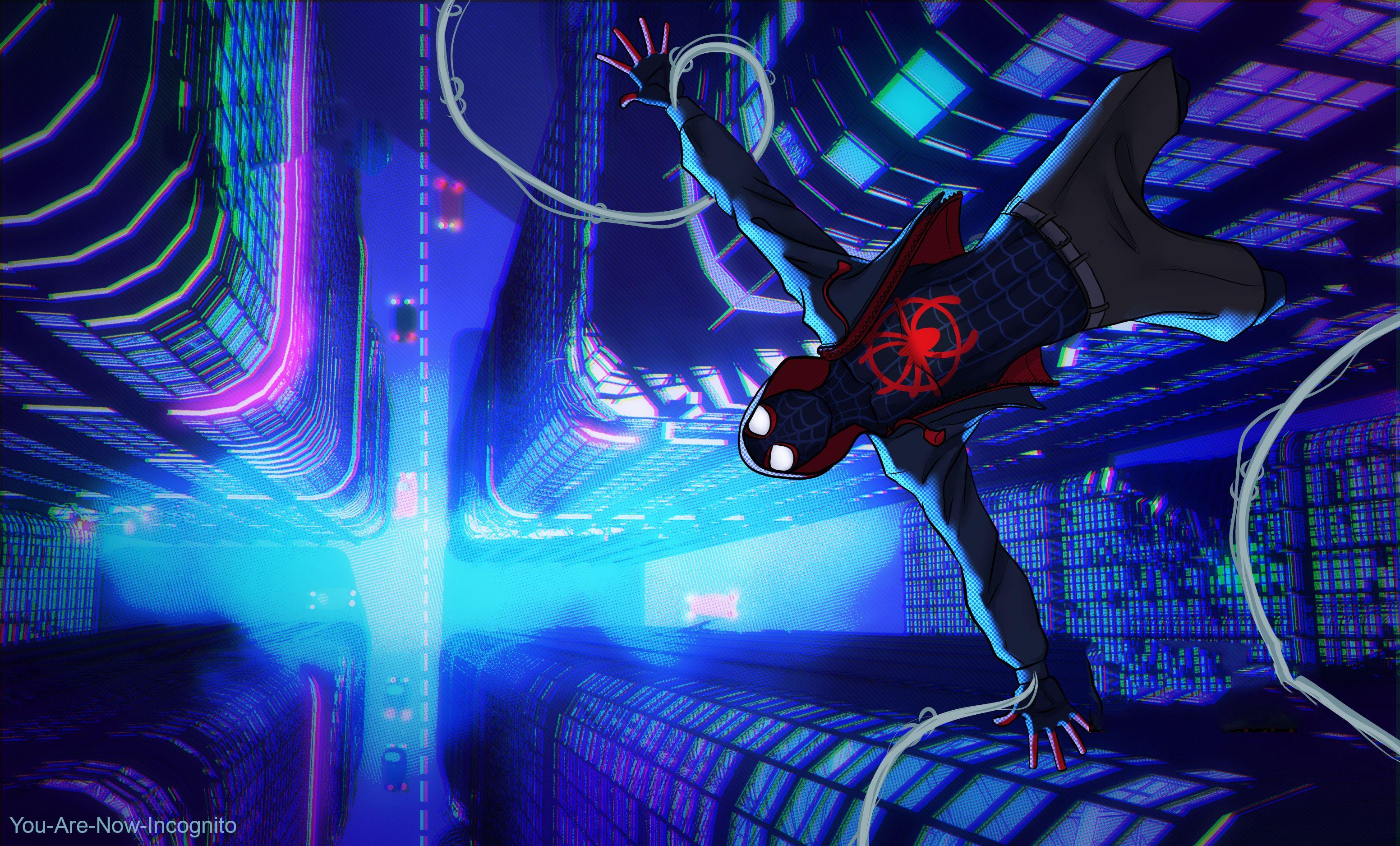 3104x1875 Miles Morales In Spider Man Into The Spider Verse hình nền