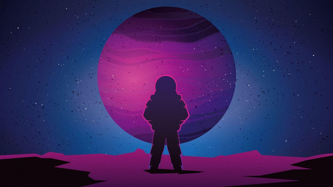 1366x768 Download Minimalist Space Wallpaper, HD Background Download