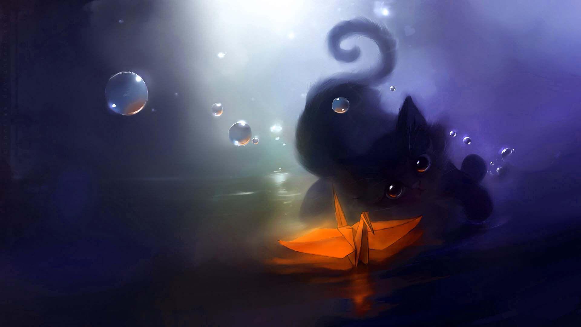 Free download Cute Anime Cat Wallpaper 1920x1080 for your Desktop Mobile   Tablet  Explore 44 Anime Cat Wallpaper  Cat Backgrounds Cat  Wallpapers Lol Cat Wallpaper