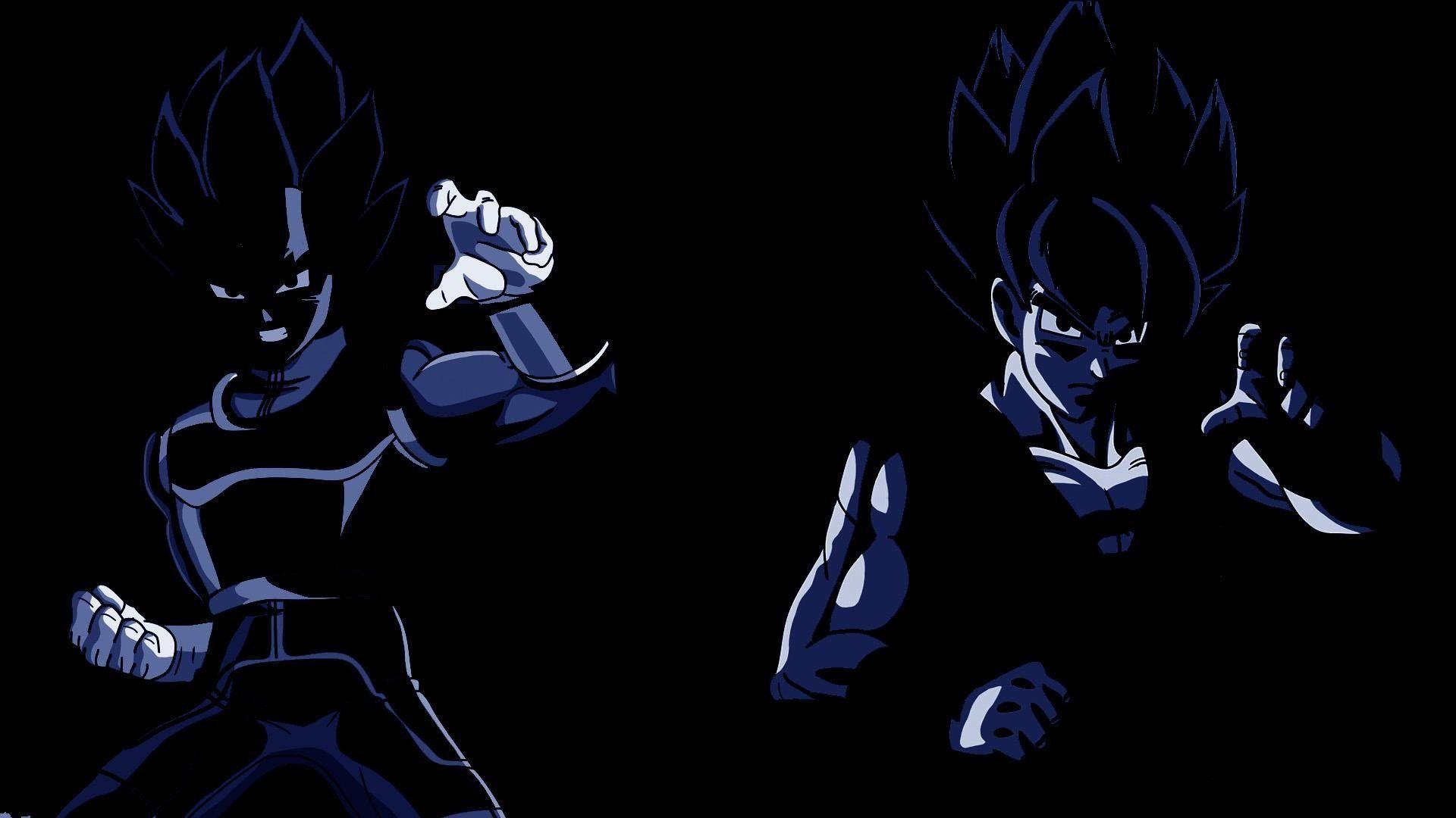 black and white vegeta