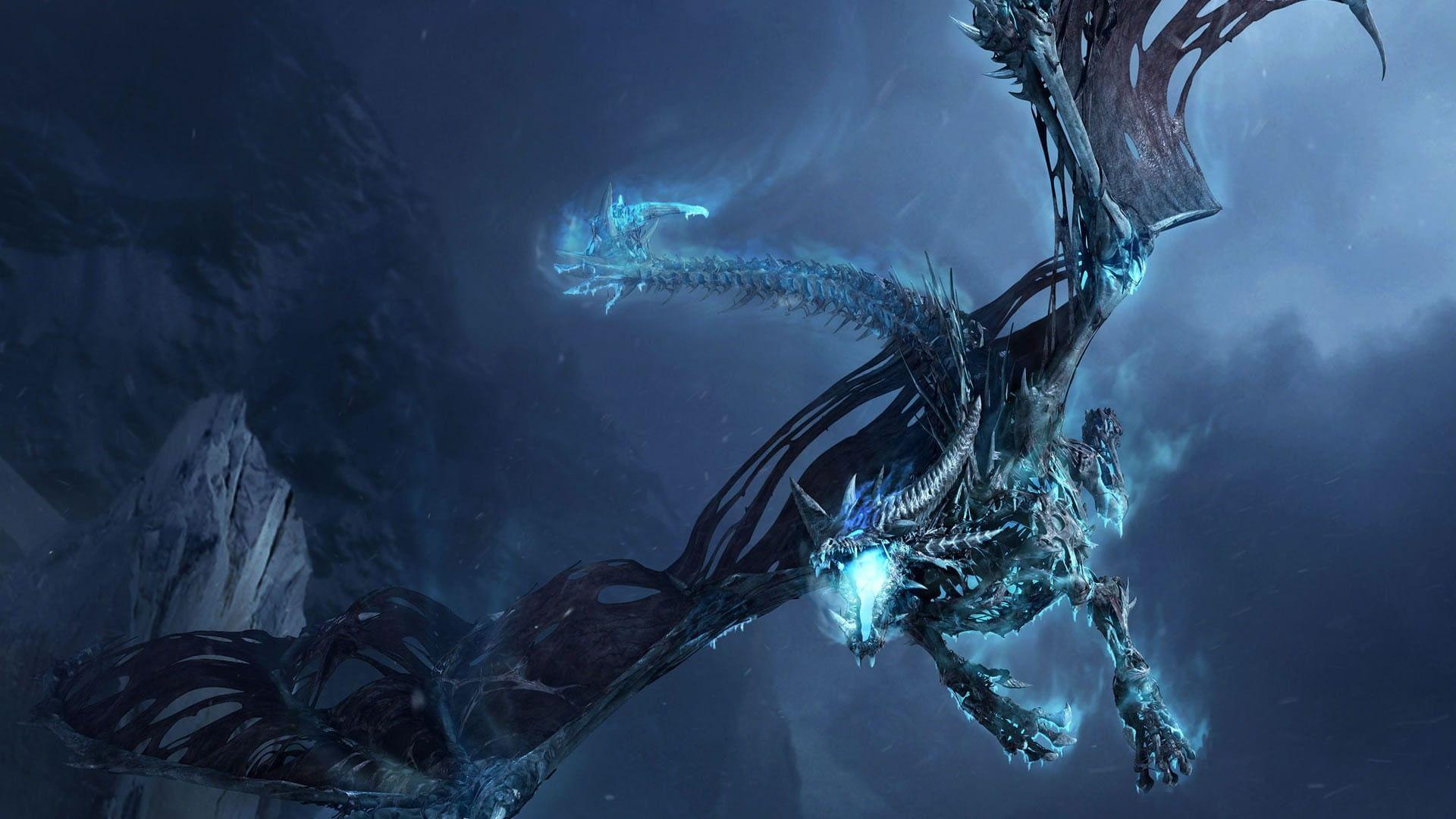 1920x1080 World of WarCraft The Frozen Throne Frost Dragon HD wallpaper