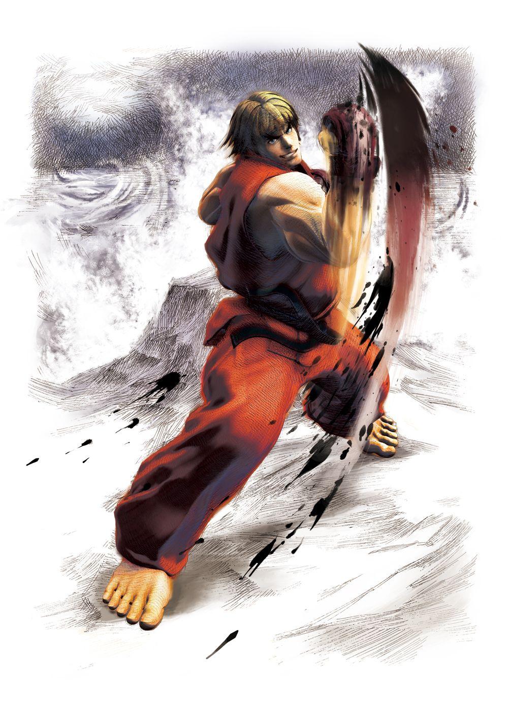 1000x1414 Ken Masters Official Render from Super Street Fighter IV