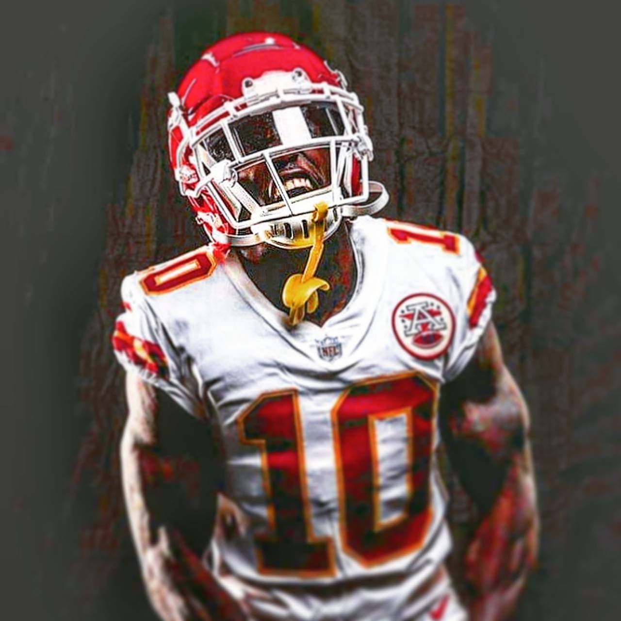 Pro Bowl Tyreek Hill Is Holding Football With One Hand Wearing Red Sports  Dress And Helmet Tyreek Hill HD wallpaper  Peakpx
