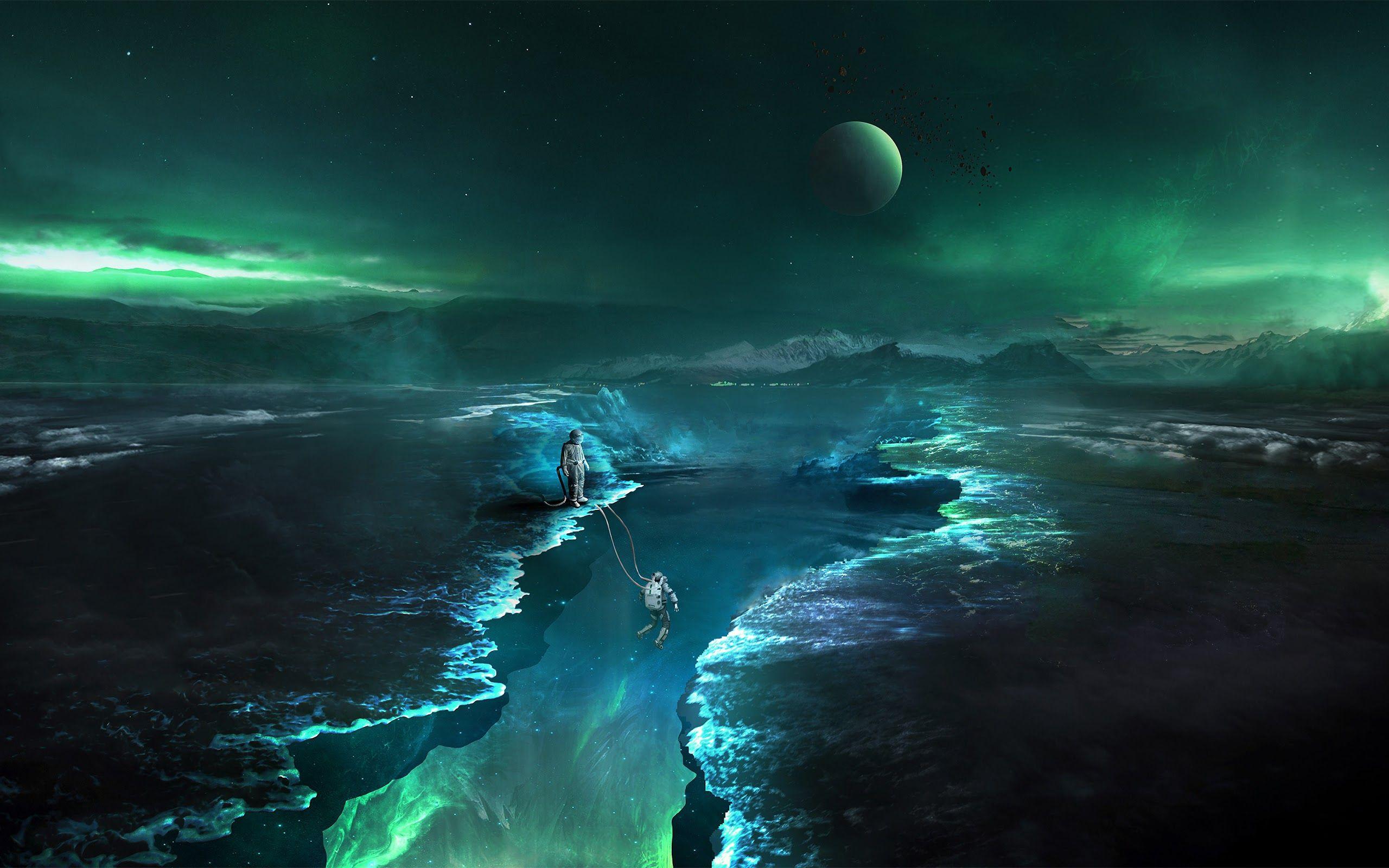 2560x1600 Space Astronaut Sci Fi 4K Wallpaper