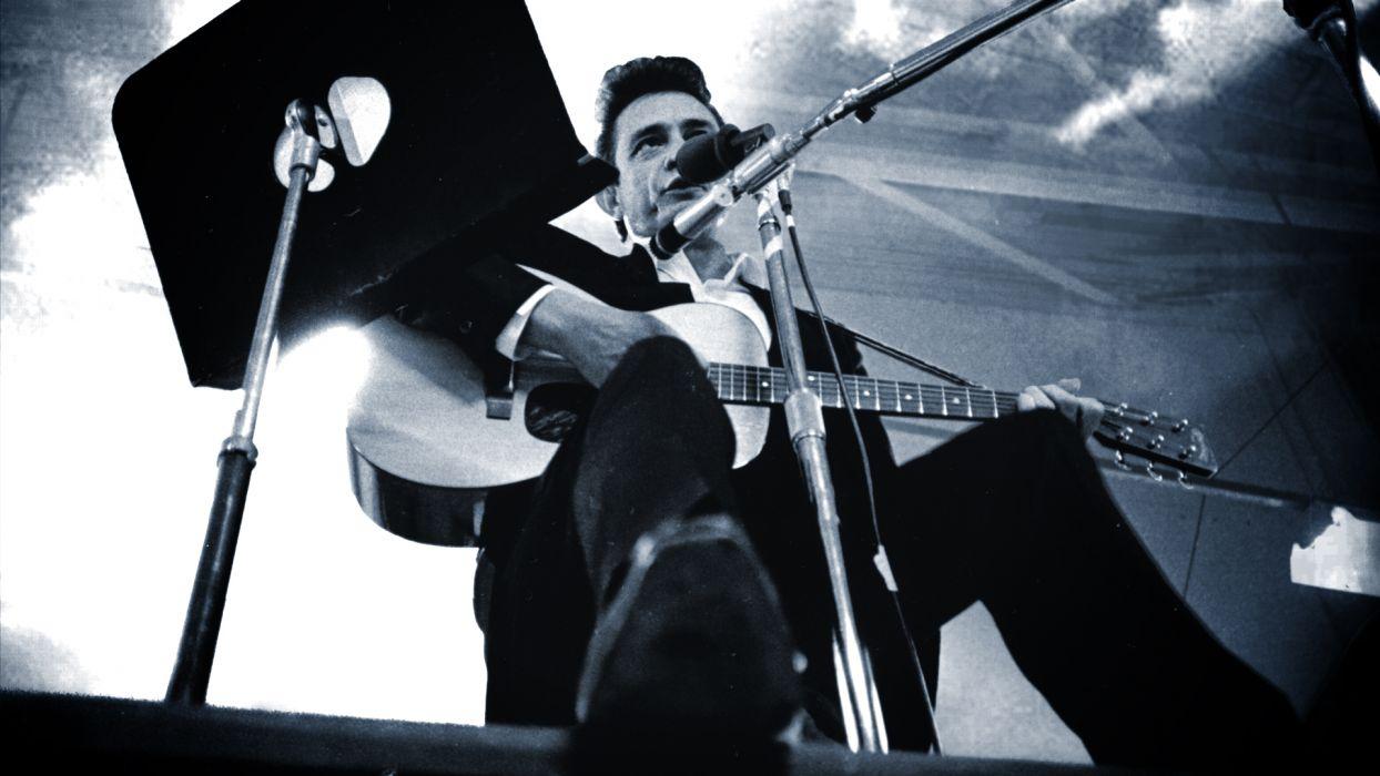 1244x700 Music Men Grayscale Guitars Johnny Cash Low Angle Shot