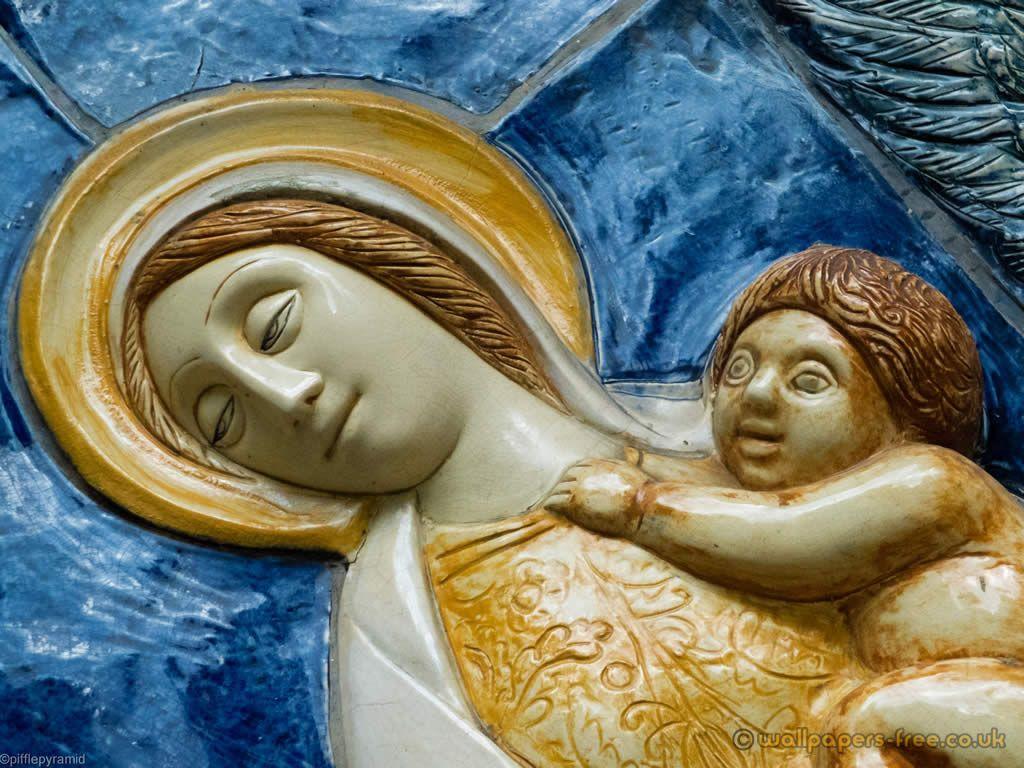1024x768 Mary And Baby Jesus