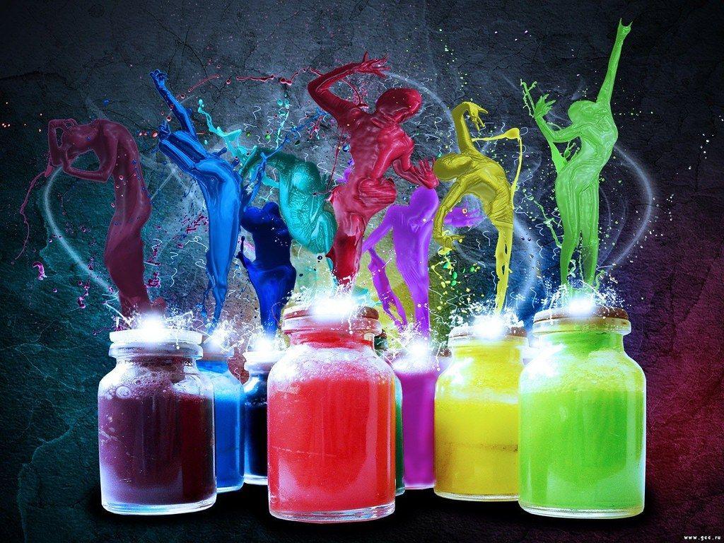 1024x768 Bottle Colorful Paint Desktop Wallpaper Hd Desktop Wallpap