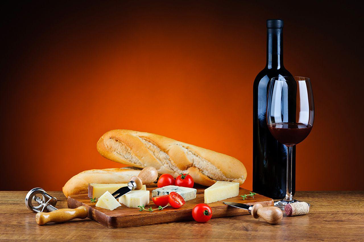 1280x850 Desktop Wallpaper Wine Tomatoes Bread Cheese Food Bottle