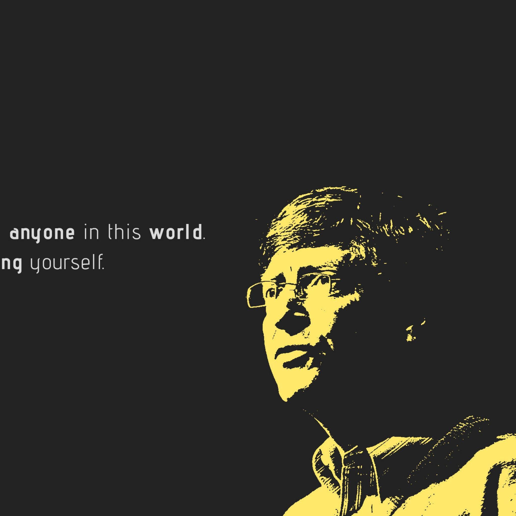 2048x2048 Wallpaper Don't compare, Insulting yourself, Bill Gates