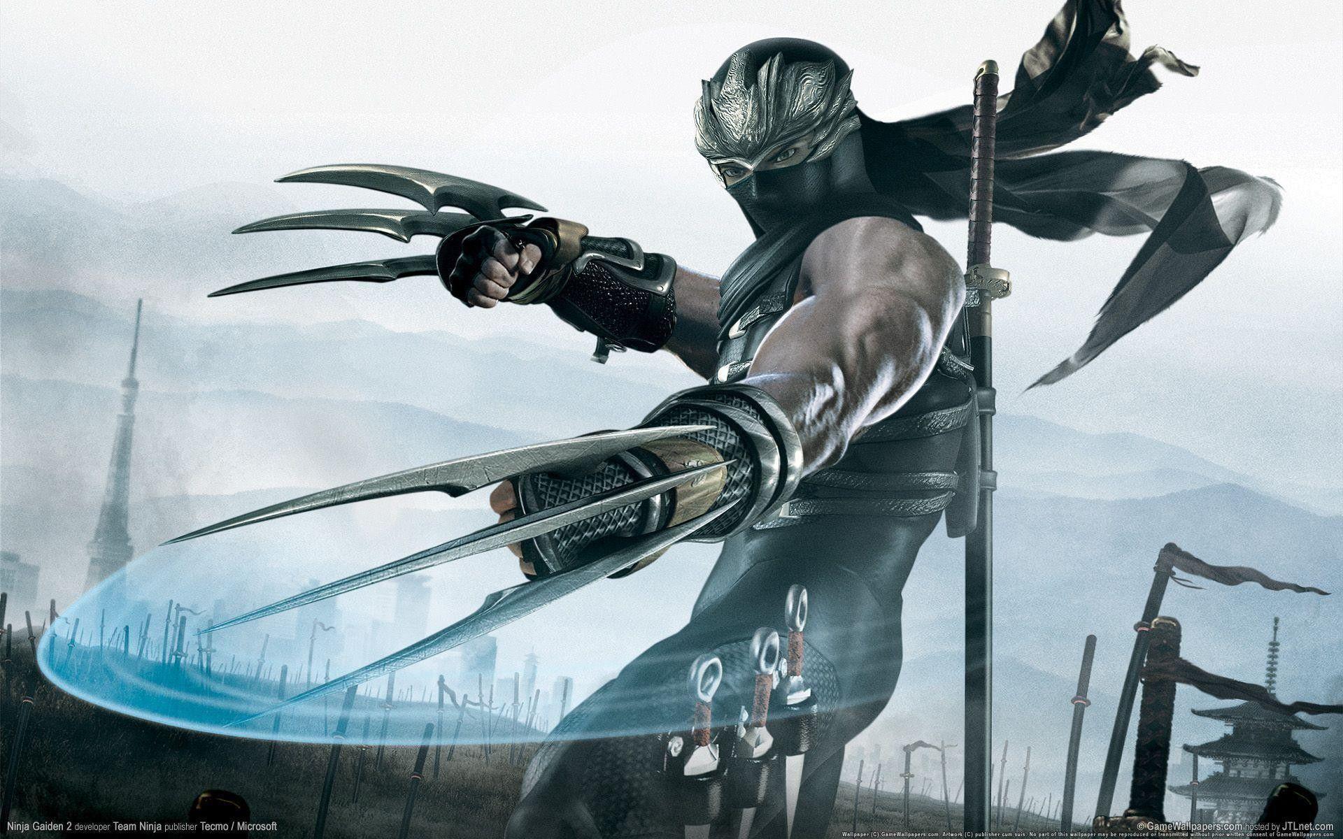 1920x1200 Rain Ninja Assassin Wallpaper